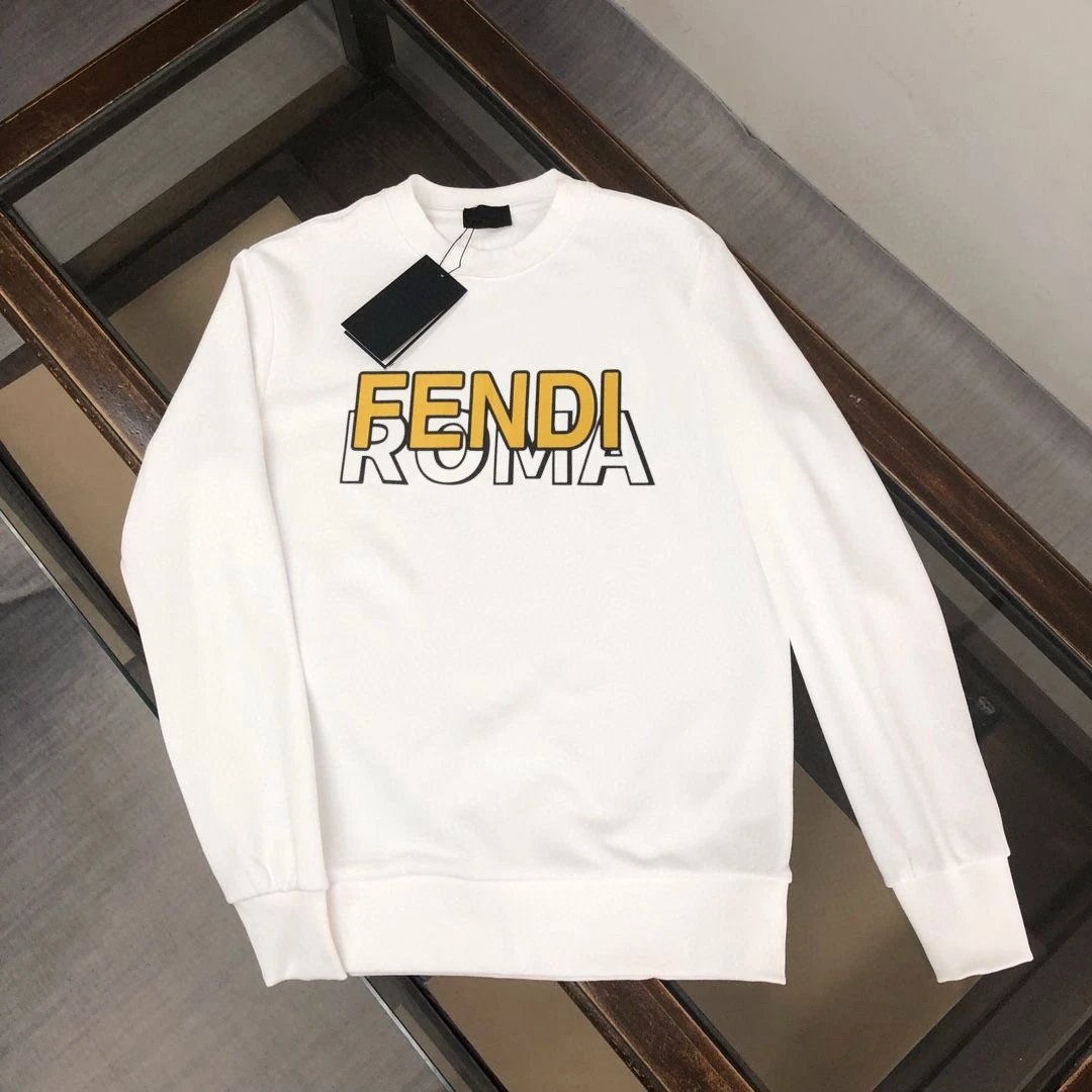 Fendi Roma Logo Print Black Hoodie - 4