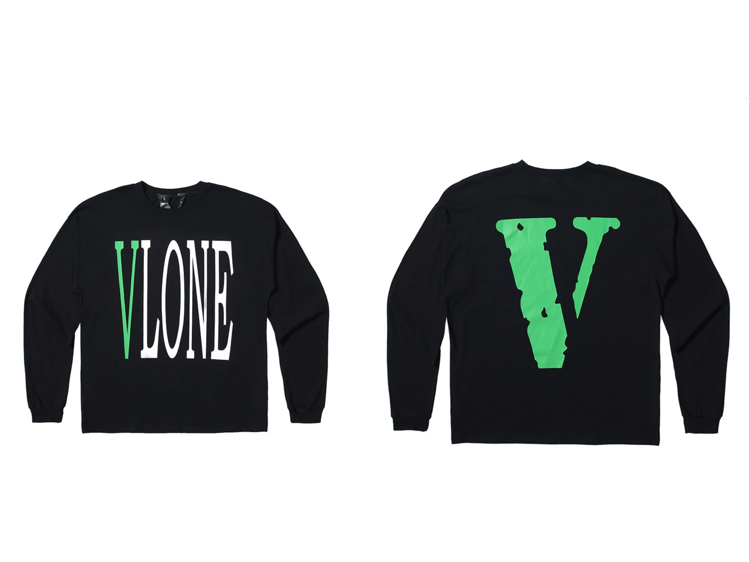 Vlone Friends - Green Logo Long Sleeve T-Shirt - 9