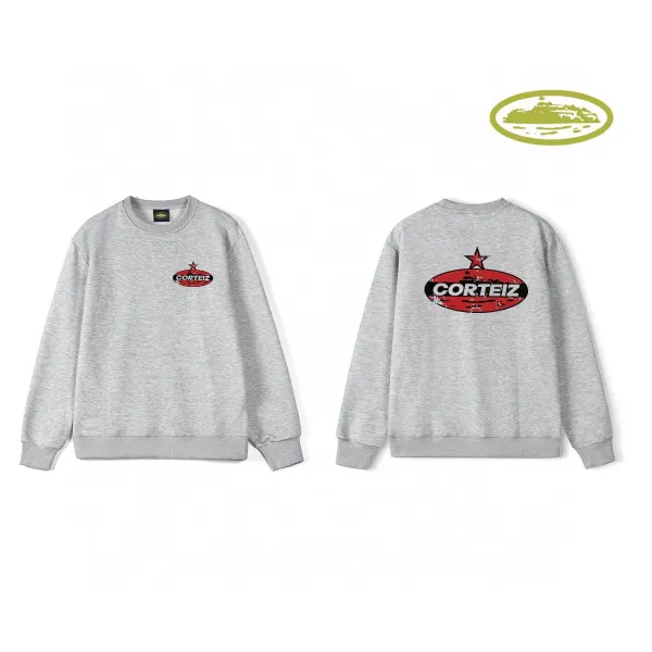 Design C Star Logo White Crewneck Sweatshirt Hoodie - 7
