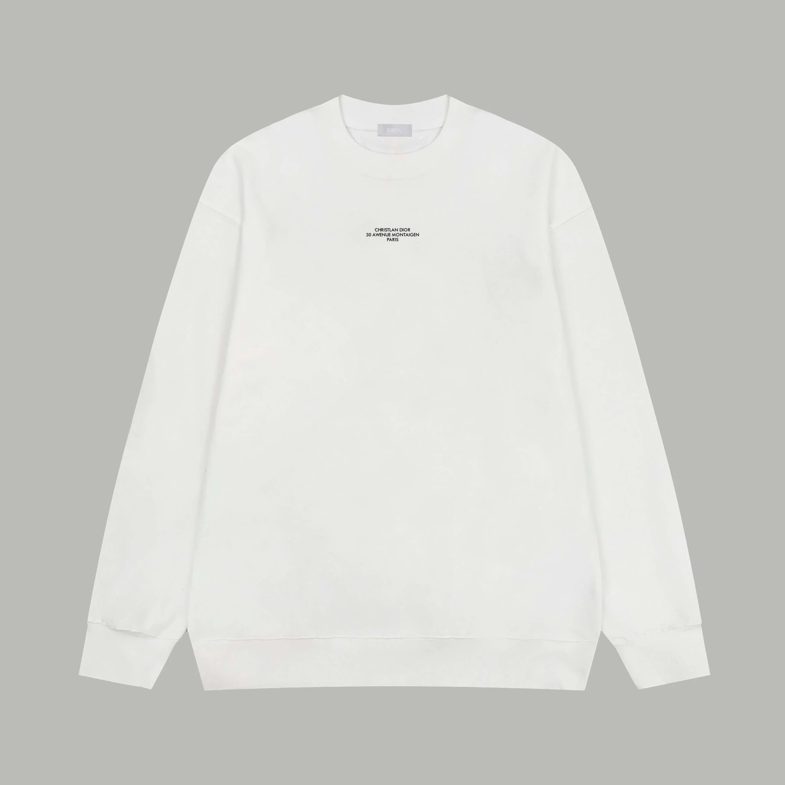 Dior Oblique Logo Print White Hoodie - 4