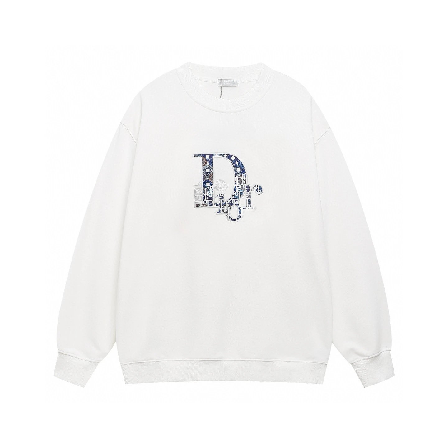 Dior Oblique Logo Print White Hoodie - 5