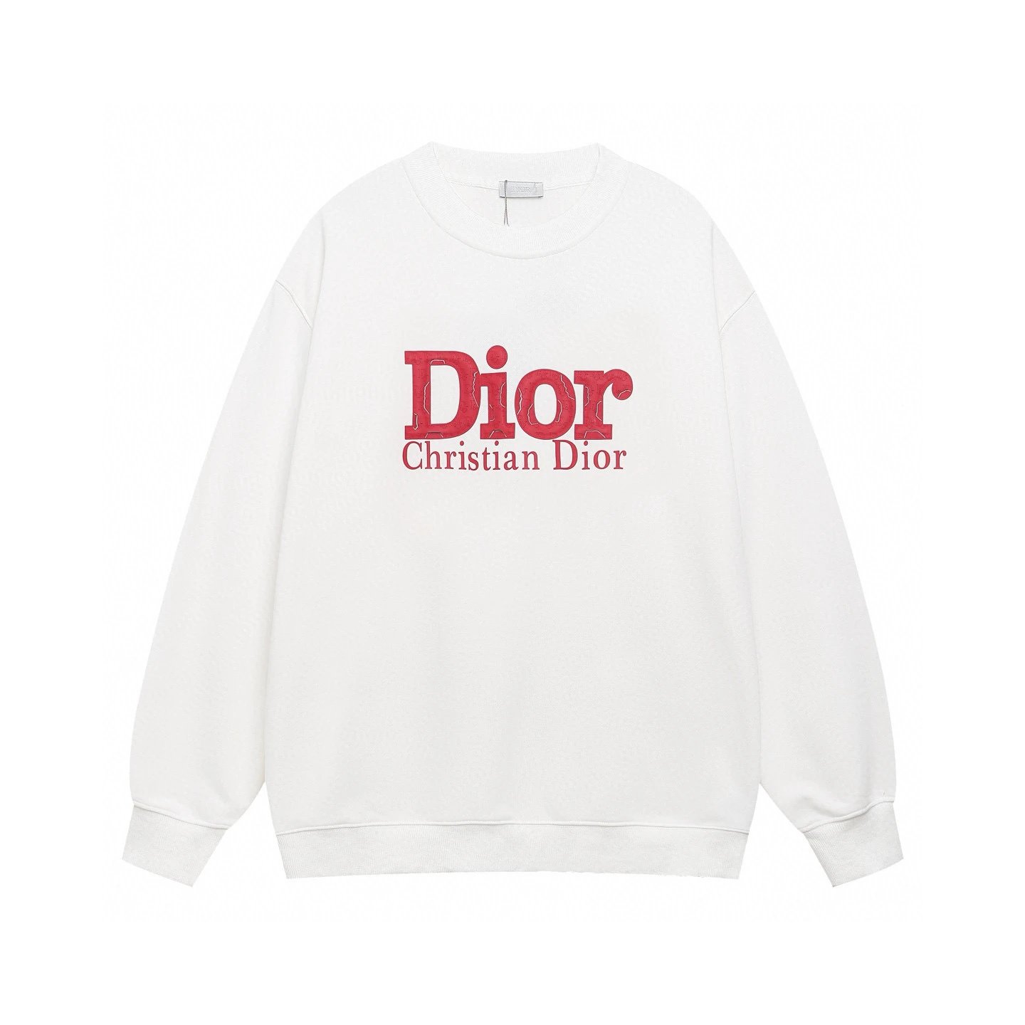 Dior Oblique Logo Print White Hoodie - 6