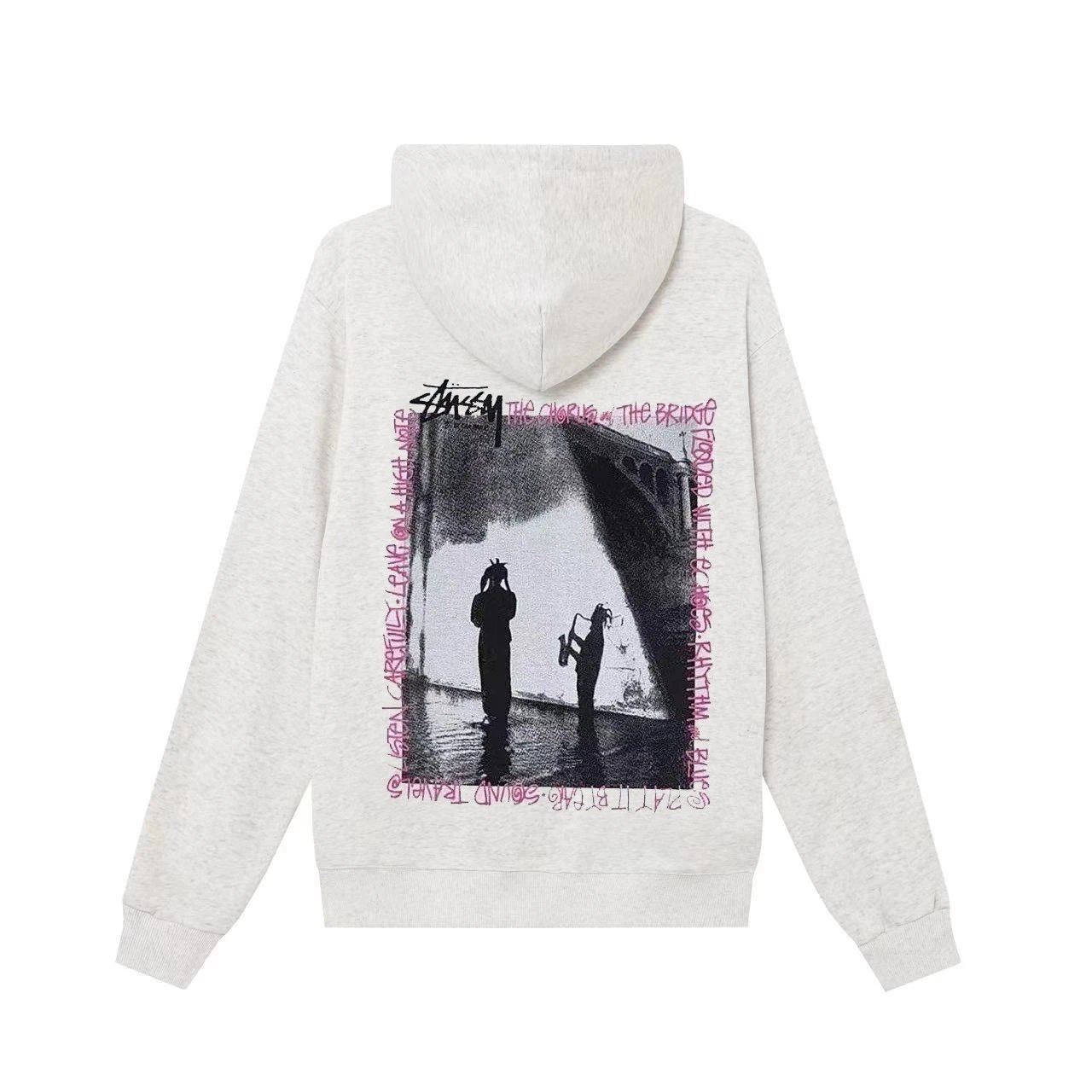 Stussy Skull Floral Hoodie Black - 5