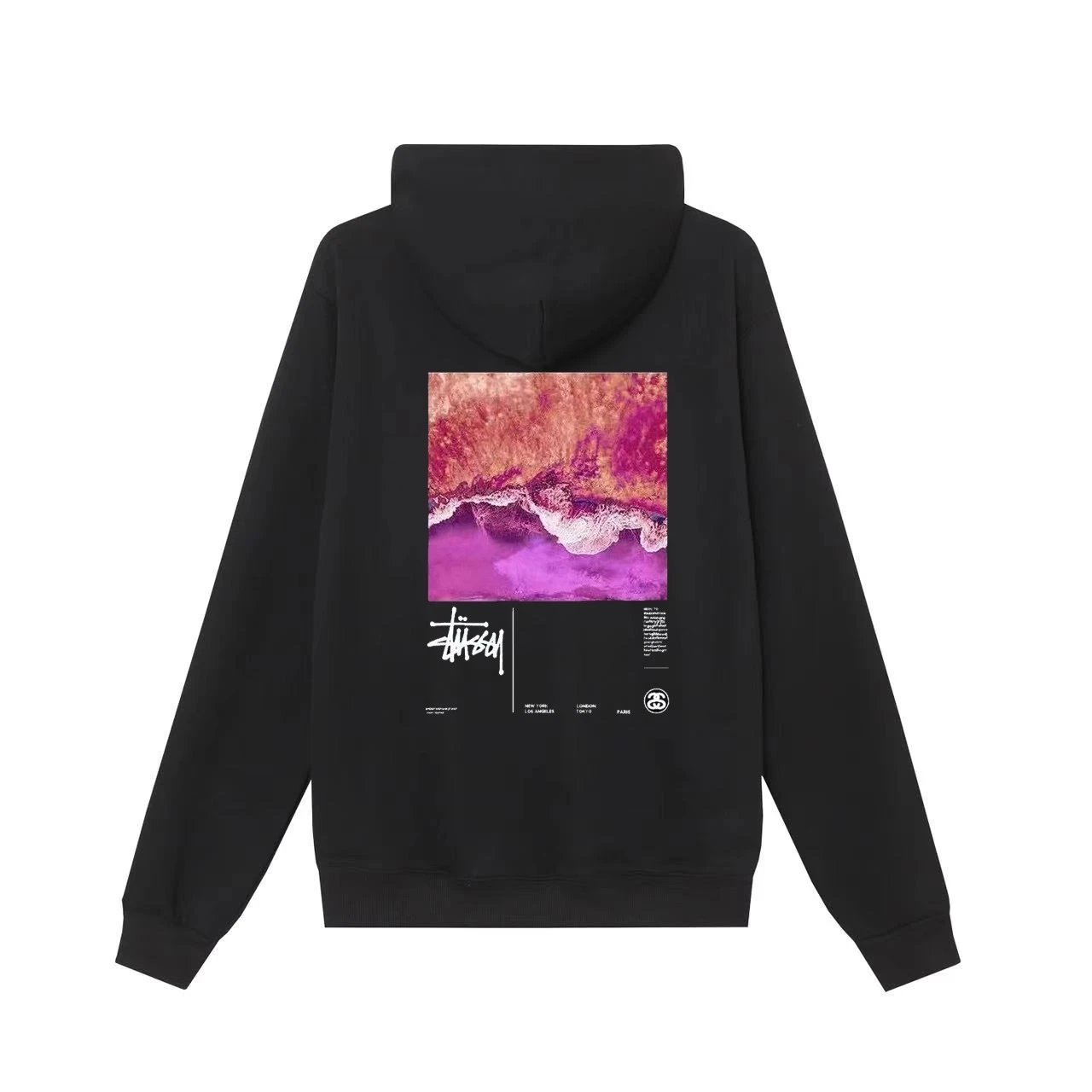 Stussy Skull Floral Hoodie Black - 9