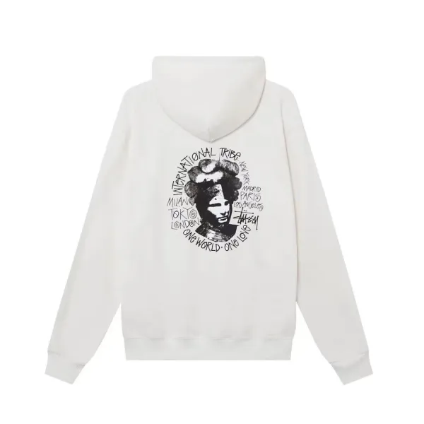 Stussy International Tribe Graphic Hoodie White - 1
