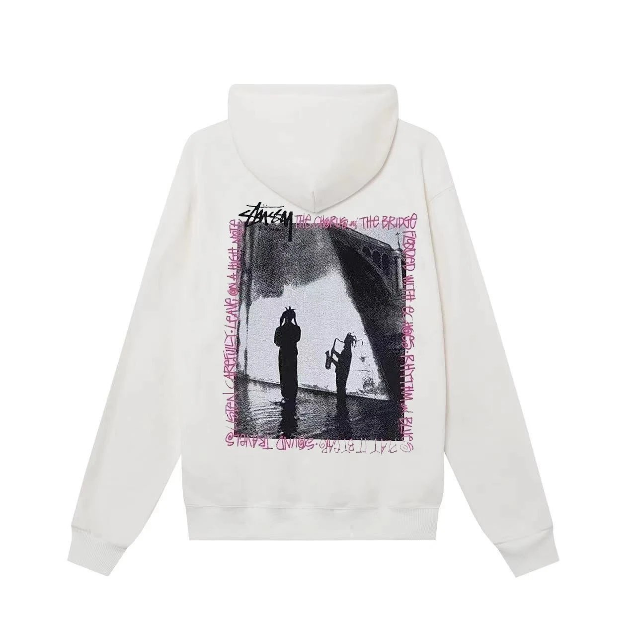 Stussy Skull Floral Hoodie Black - 6