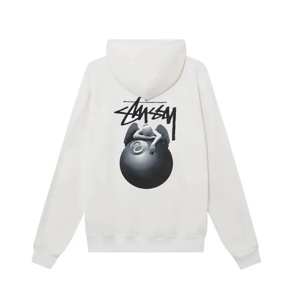 Stussy 8-Ball Angel Hoodie White - 1