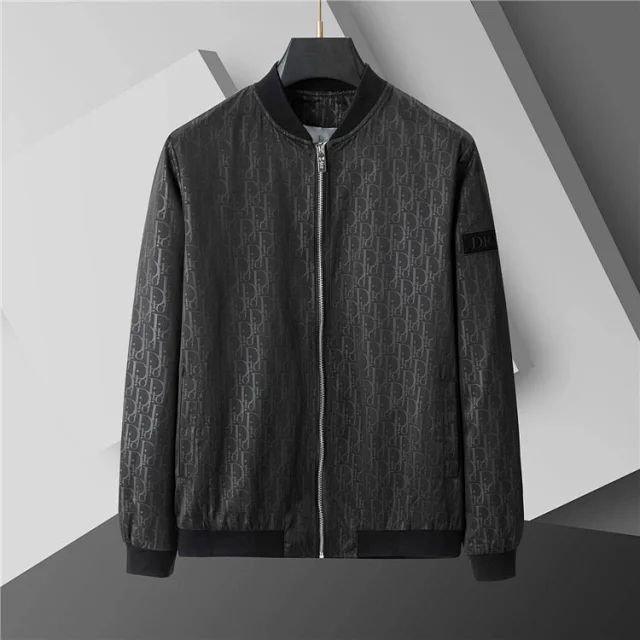 Dior Jackets Monogram zip-up bomber jacket product detail image 4