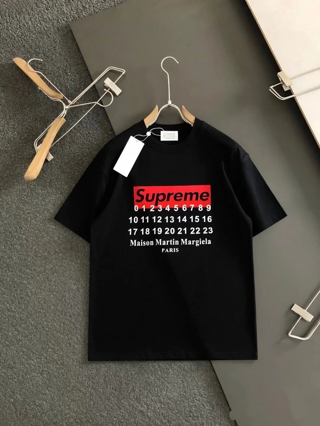 Supreme x Maison Martin Margiela Box Logo Number Tee Black