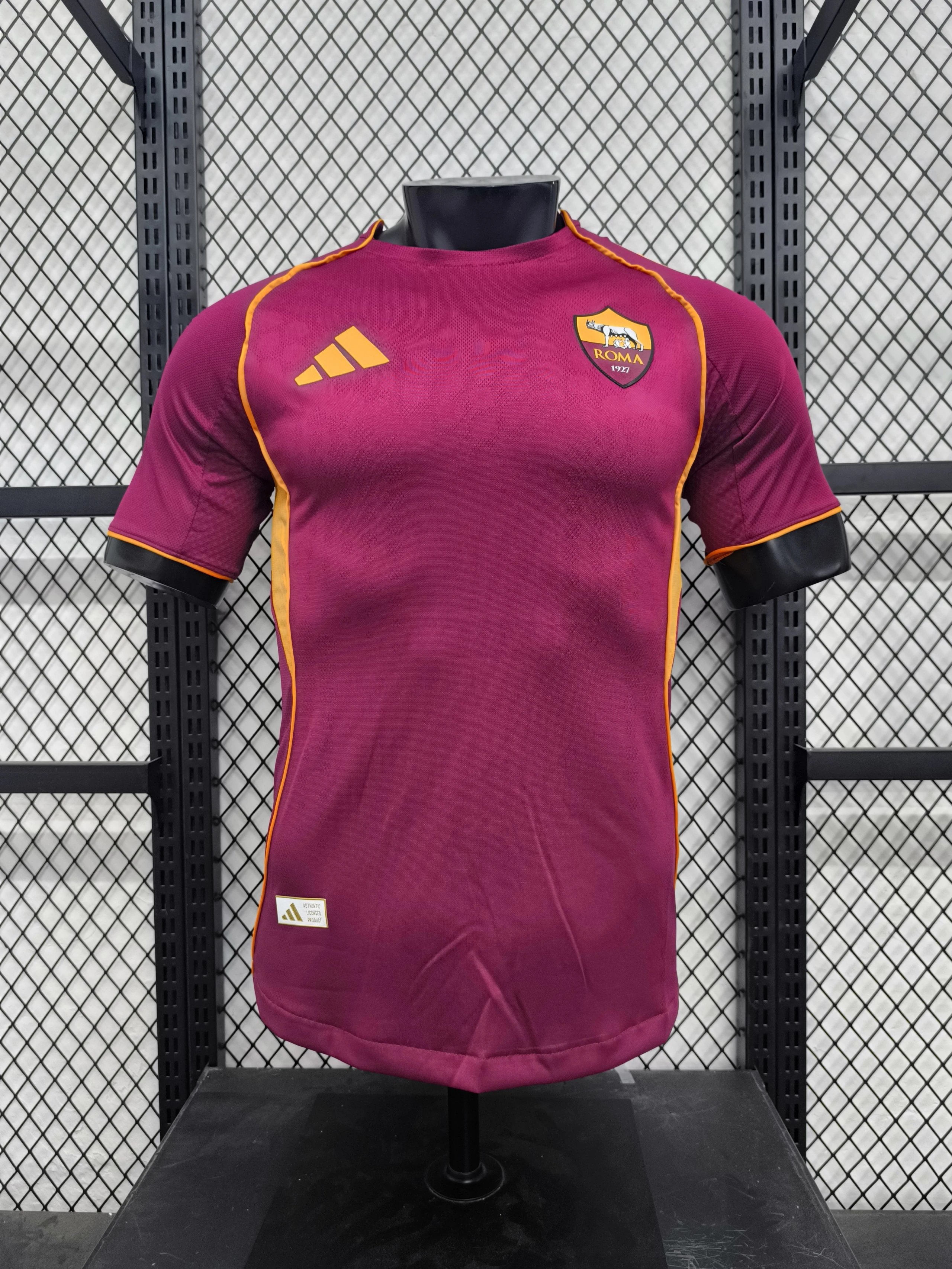 Adidas Roma Burgundy Short Sleeve Jersey