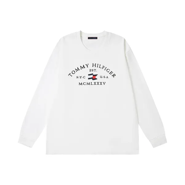 Tommy Hilfiger Heritage Logo Long Sleeve T-Shirt Black - 6