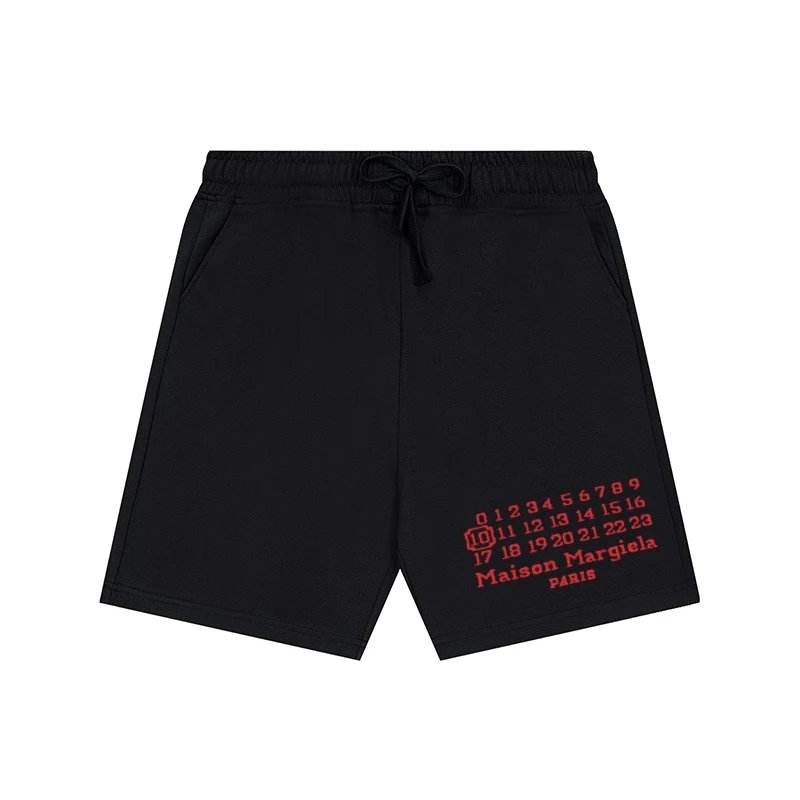 Maison Margiela Shorts Drawstring with numeric graphic print — 16
