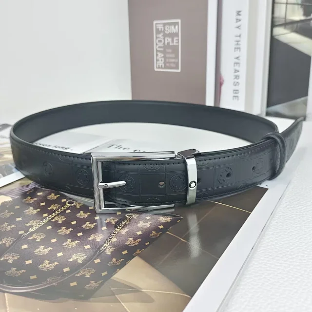 Montblanc Belts DX134-1 Embossed Logo Buckle Belt product detail image 20