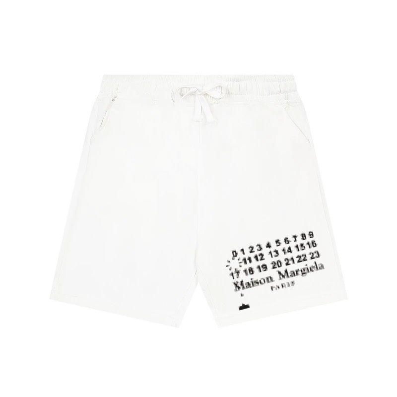 Maison Margiela Shorts Drawstring with numeric graphic print — 14