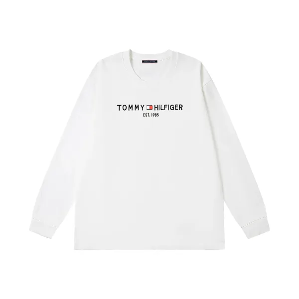 Tommy Hilfiger Heritage Logo Long Sleeve T-Shirt Black - 4