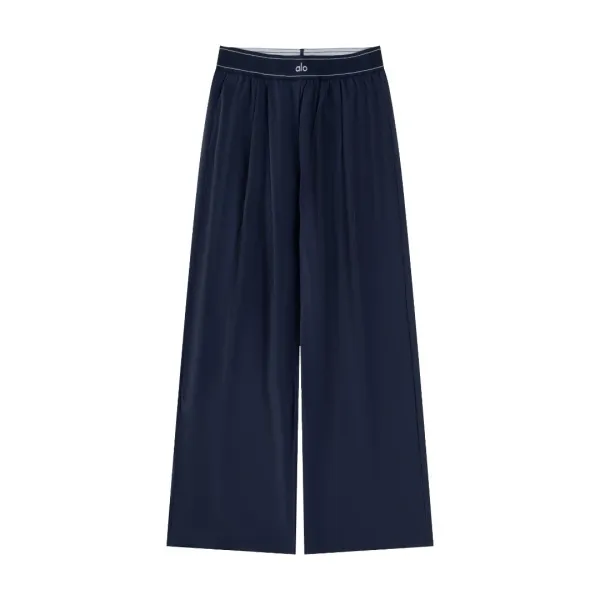 Alo Yoga Wide-Leg Lounge Pants Navy - 1