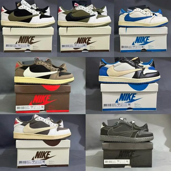 G Version High-Value Travis Scott x Fragment Design x Jordan Air Jordan 1 Low OG SP Reverse Swoosh Low-Top Basketball Shoes - Long-Term Exclusive Offer