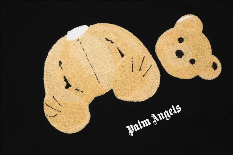 Palm Angels Broken Bear Embroidered Hoodie