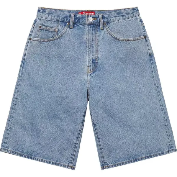 Supreme Box Logo Denim Shorts Light Wash - 1