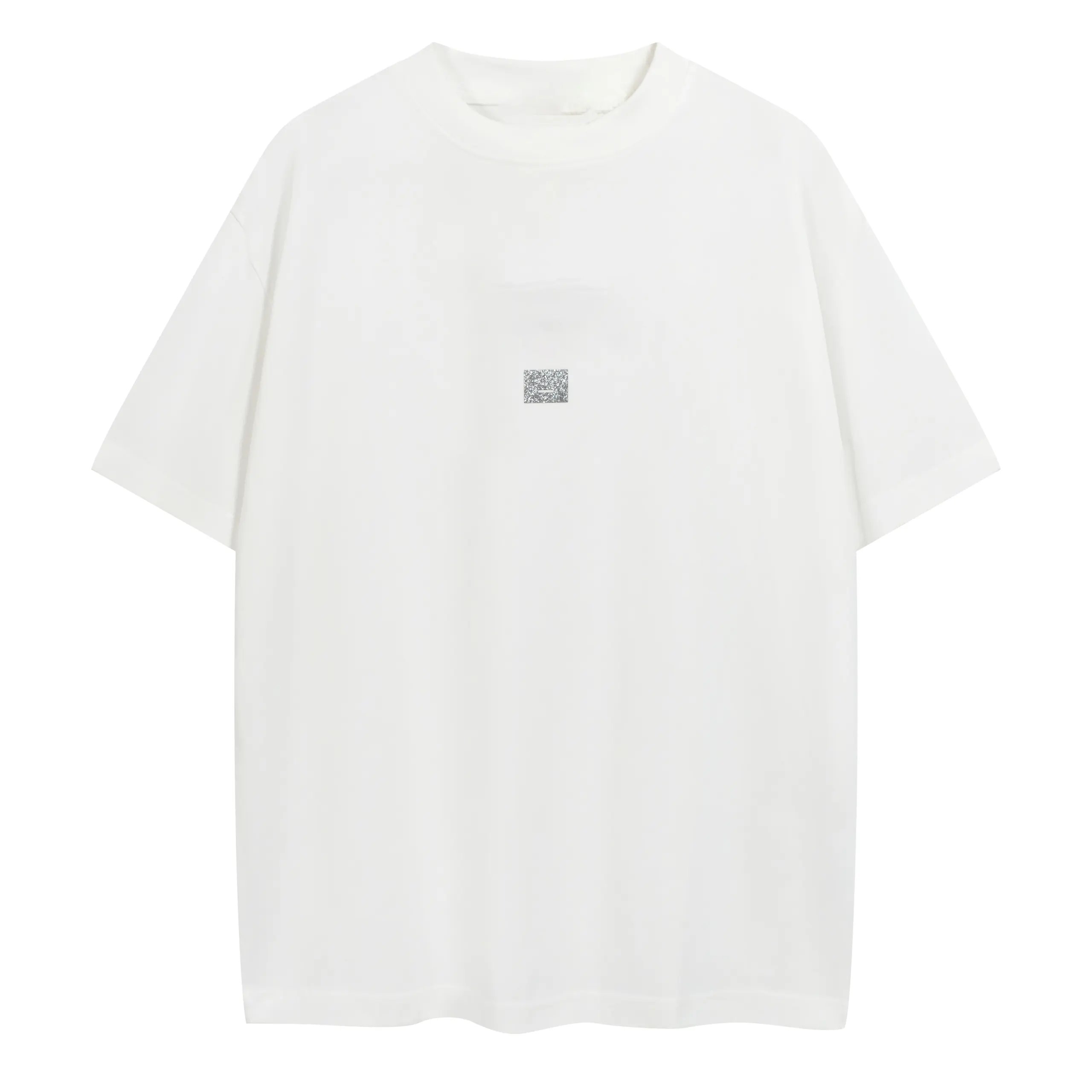 Silver Smiley Face Printed T-shirt