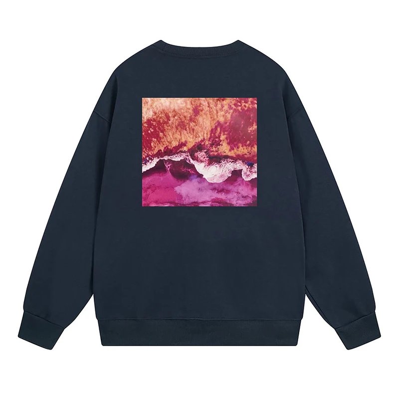 Dreamy Ocean Logo Printed Round Neck Hoodie