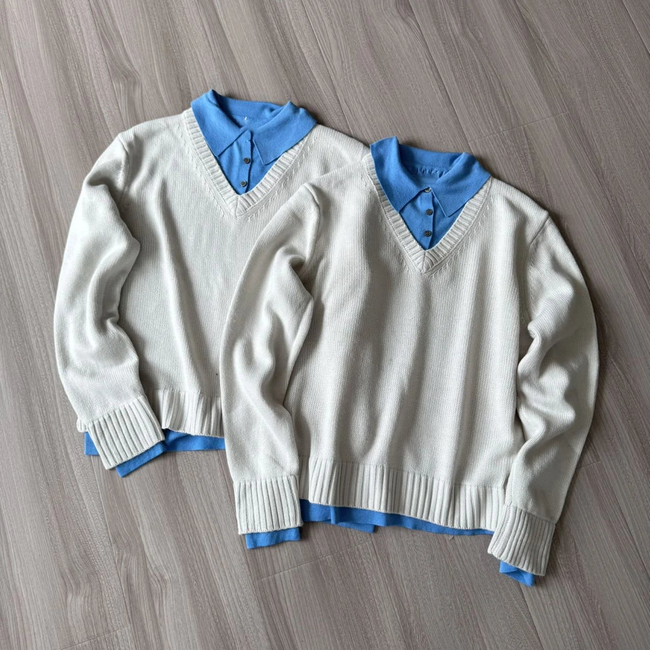 Mock Layer Wool Sweater