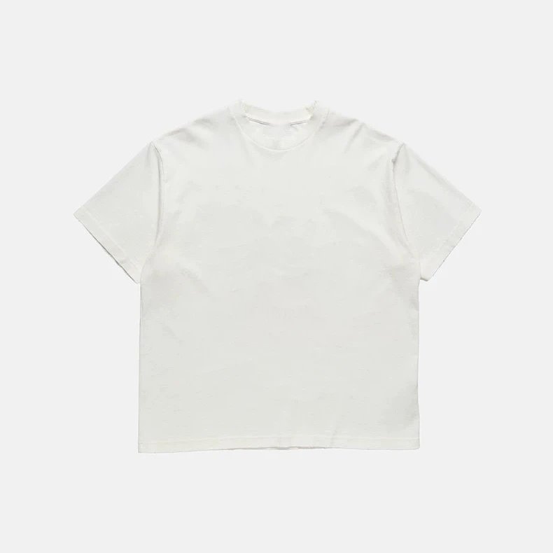 White Logo Print Tee