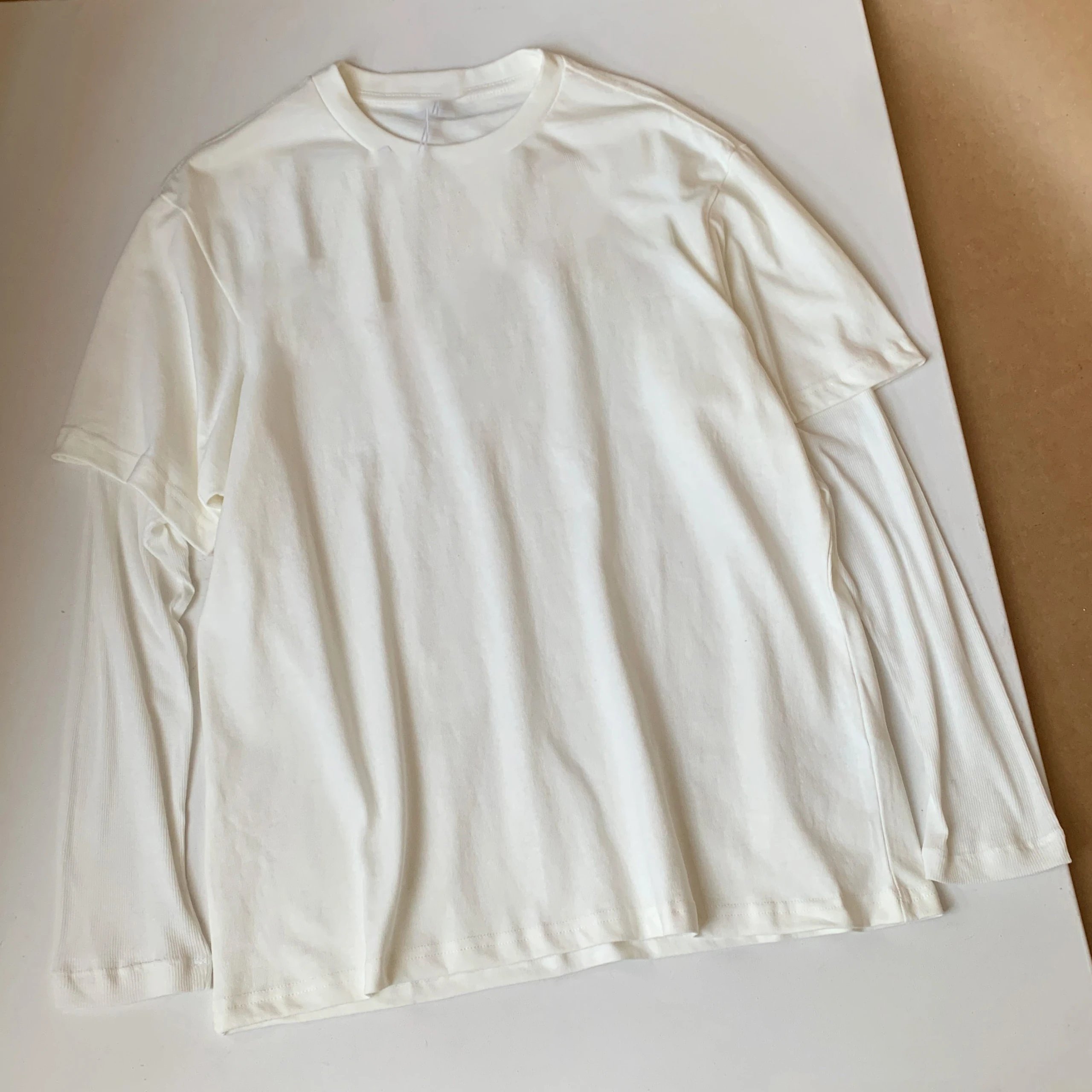Vintage Fake Two-Piece Long Sleeve Tee