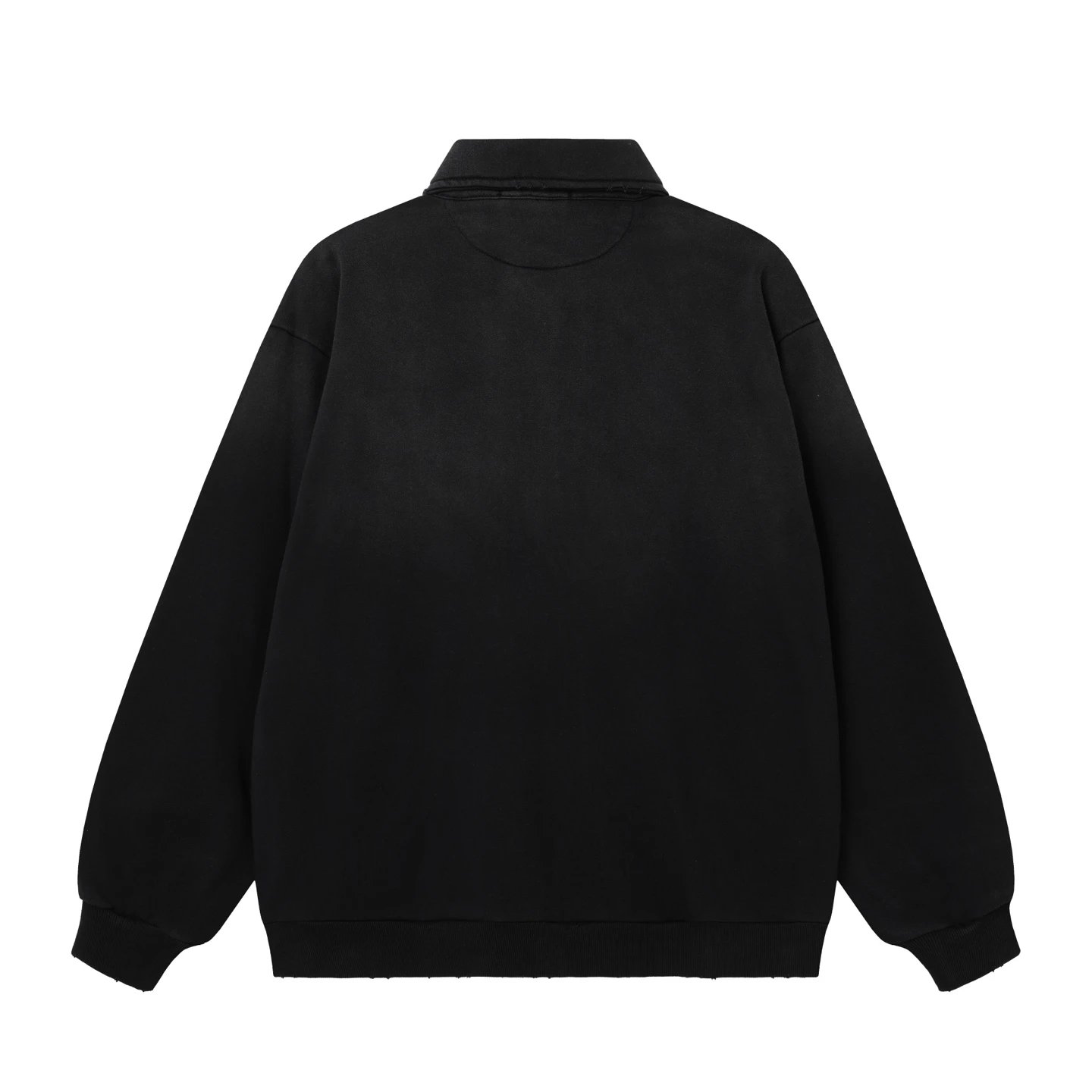 Vintage Spray Print Collared Jacket