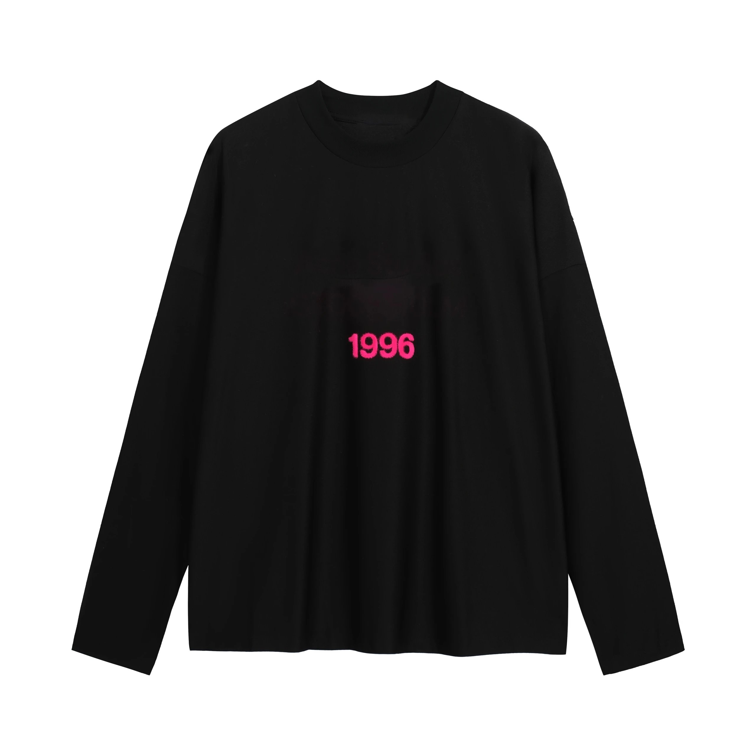 Numeric Letter Flocked Logo Long-Sleeve Tee