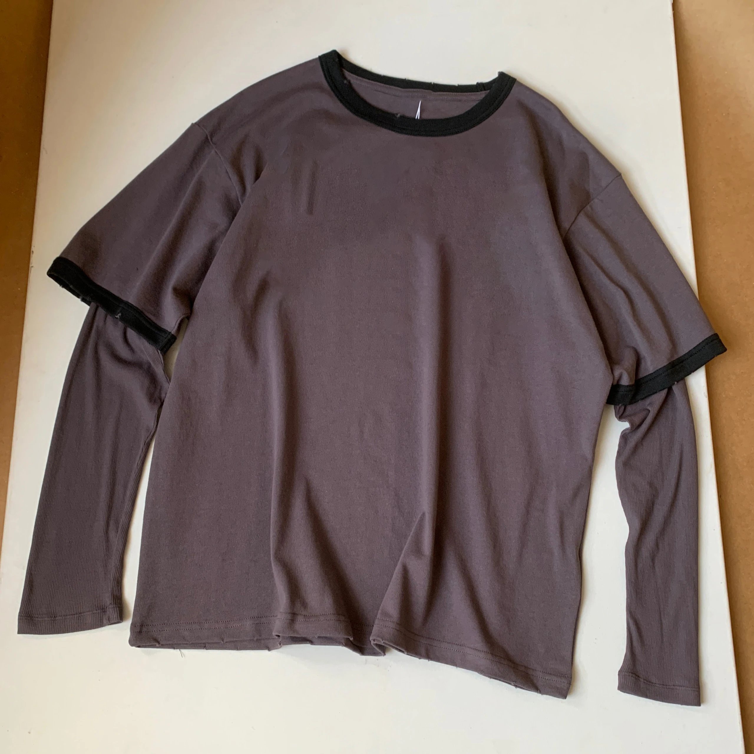 Vintage Fake Two-Piece Long Sleeve Tee