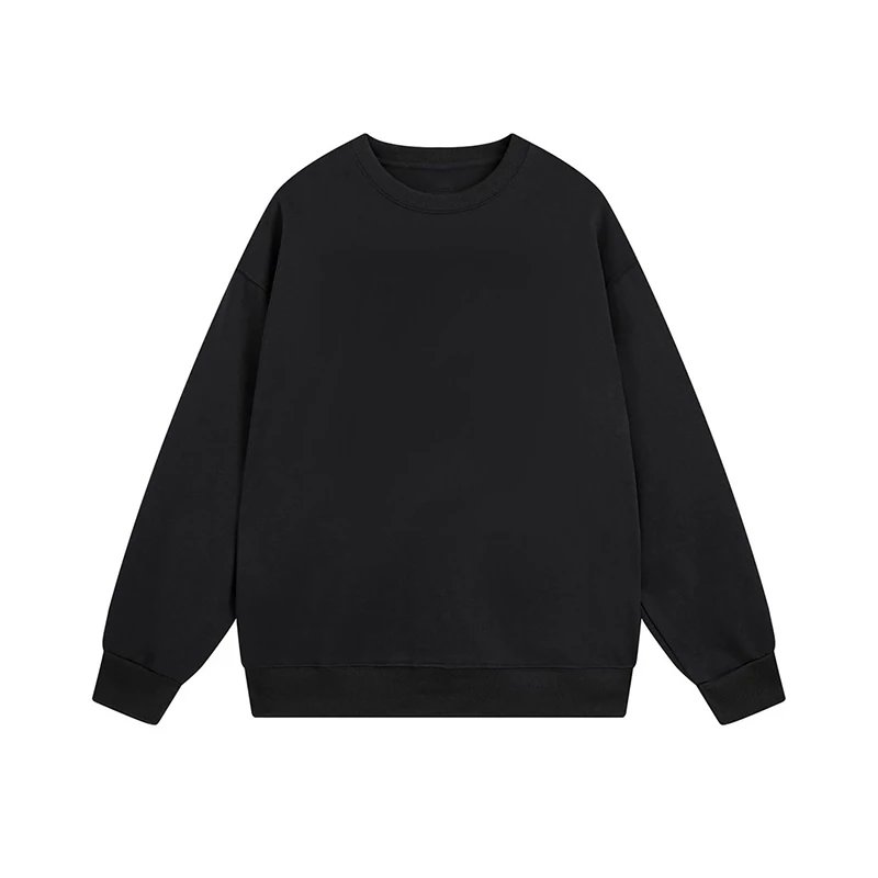 Letter Crown Printed Round Neck Hoodie