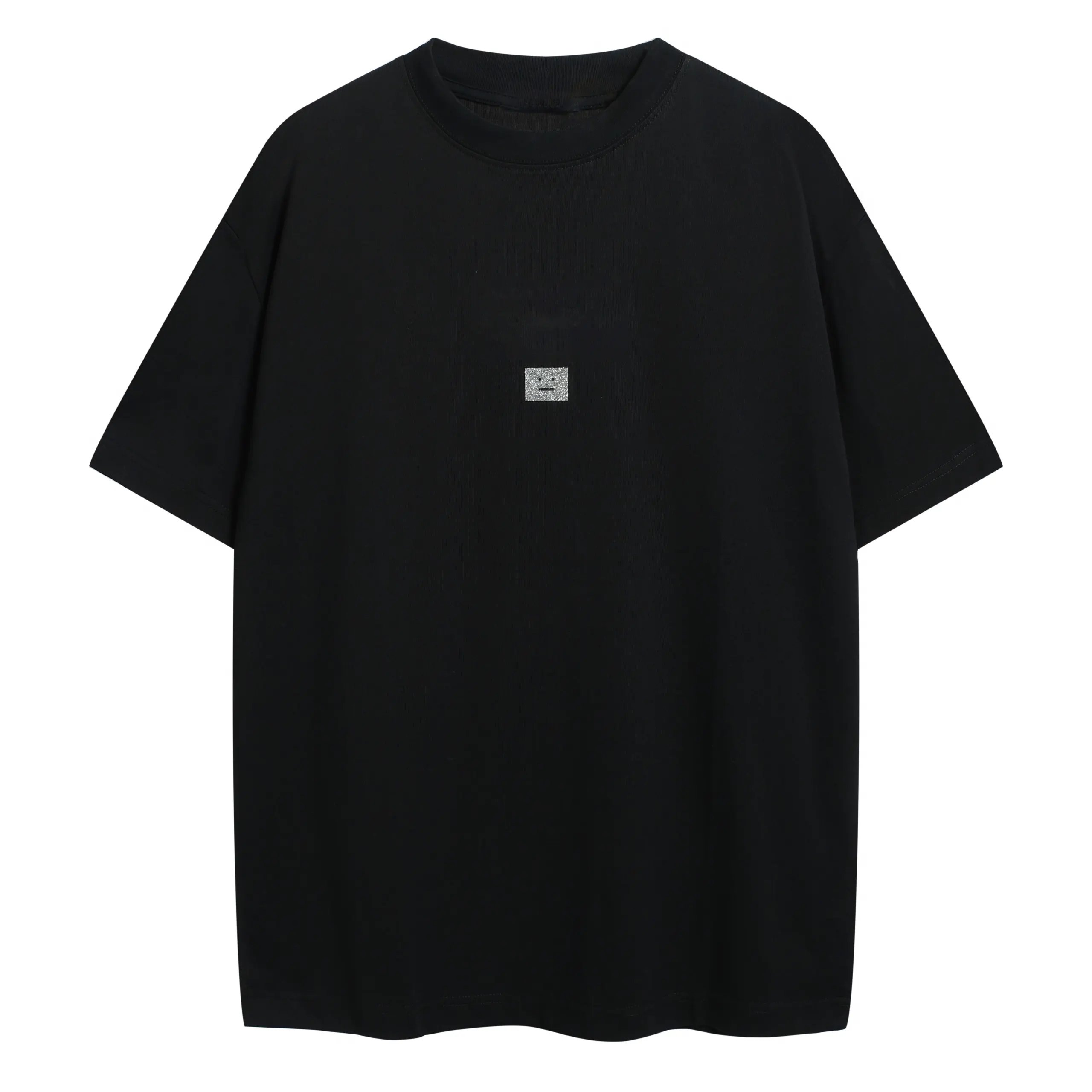 Silver Smiley Face Printed T-shirt photo 2