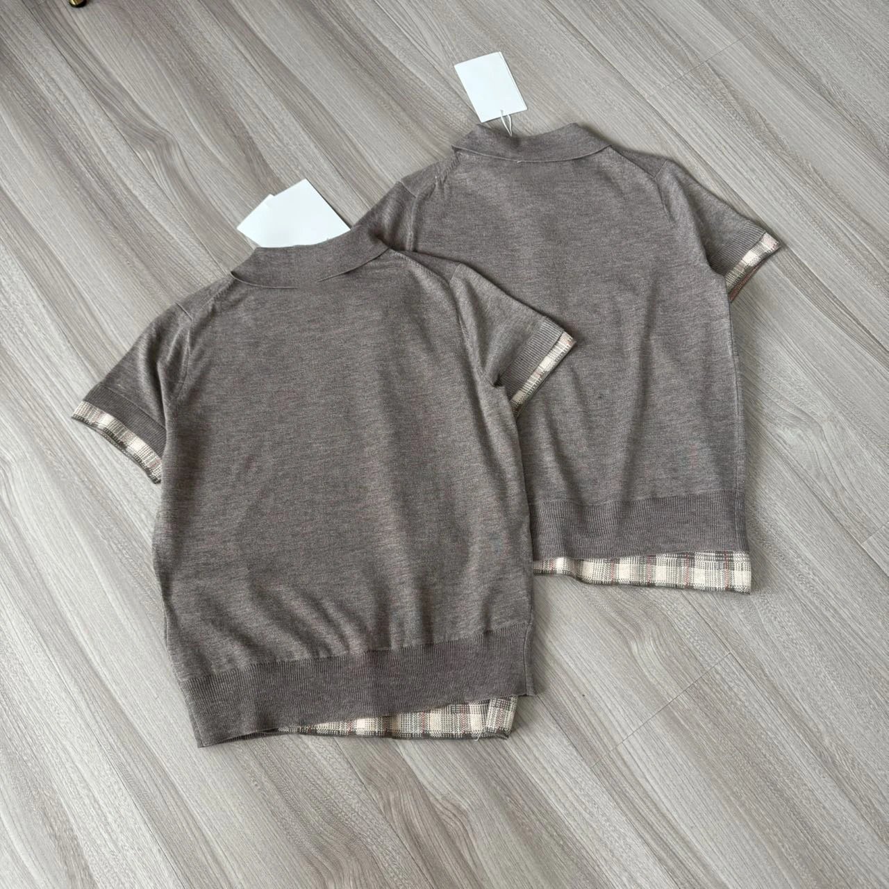Shirt Collar Fake Two-in-One Wool Top