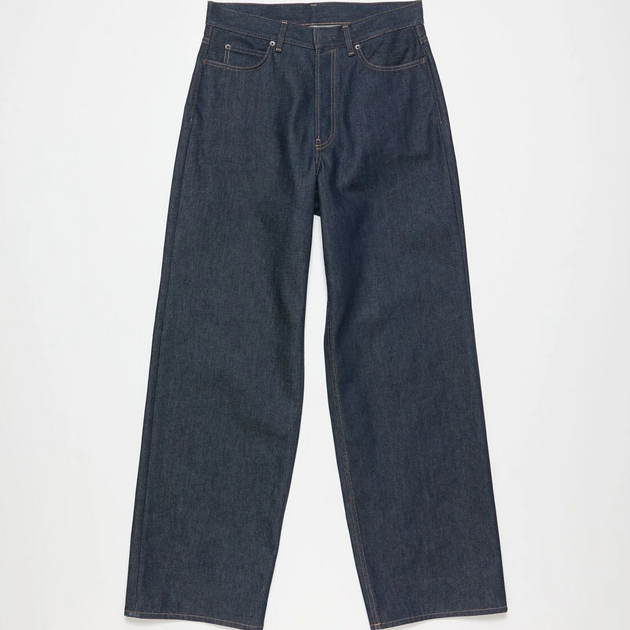 Vintage Raw Slim Wide-Leg Jeans