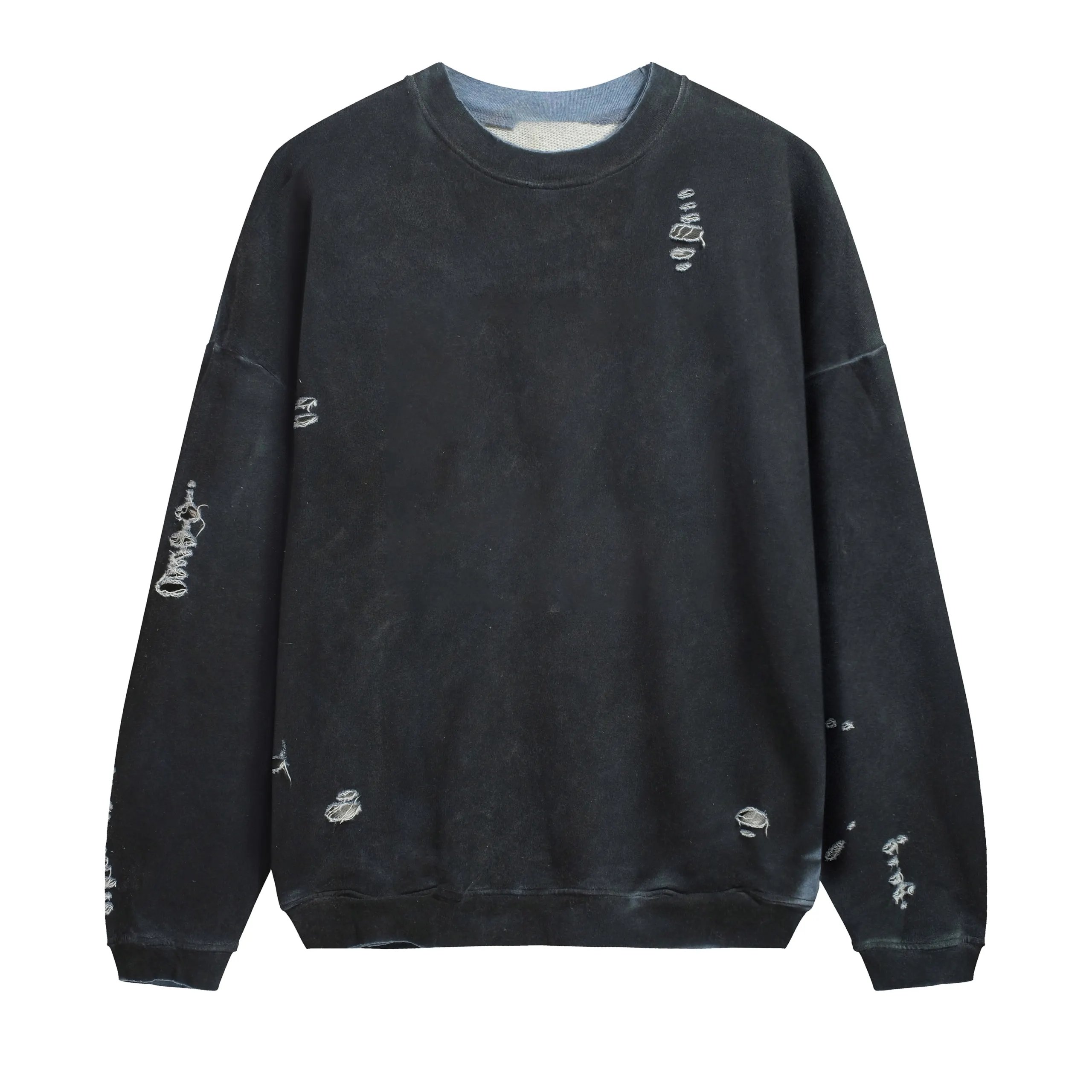 AC Worn Button Logo Letter Digital Print Sweatshirt