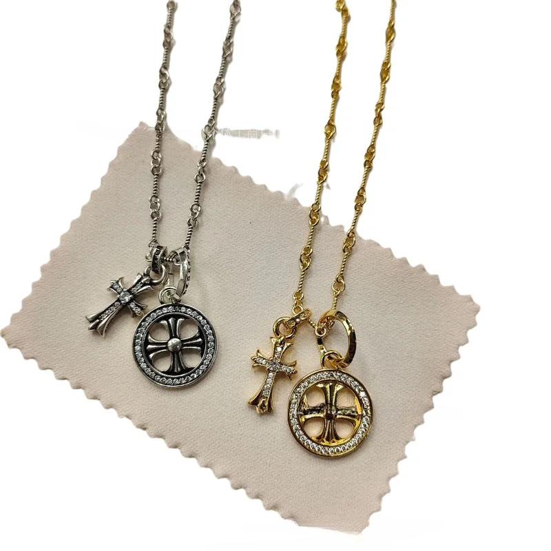 Chrome Hearts Cross Pendant Necklace Gold - 7