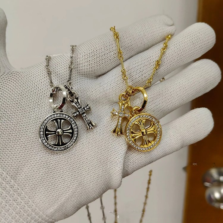 Chrome Hearts Cross Pendant Necklace Gold - 3