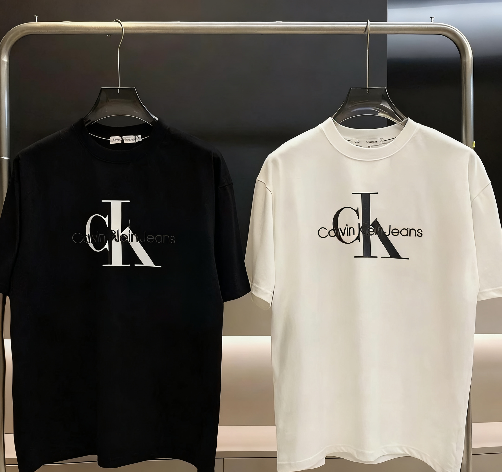 Calvin Klein Black and White Short Sleeve T-Shirt
