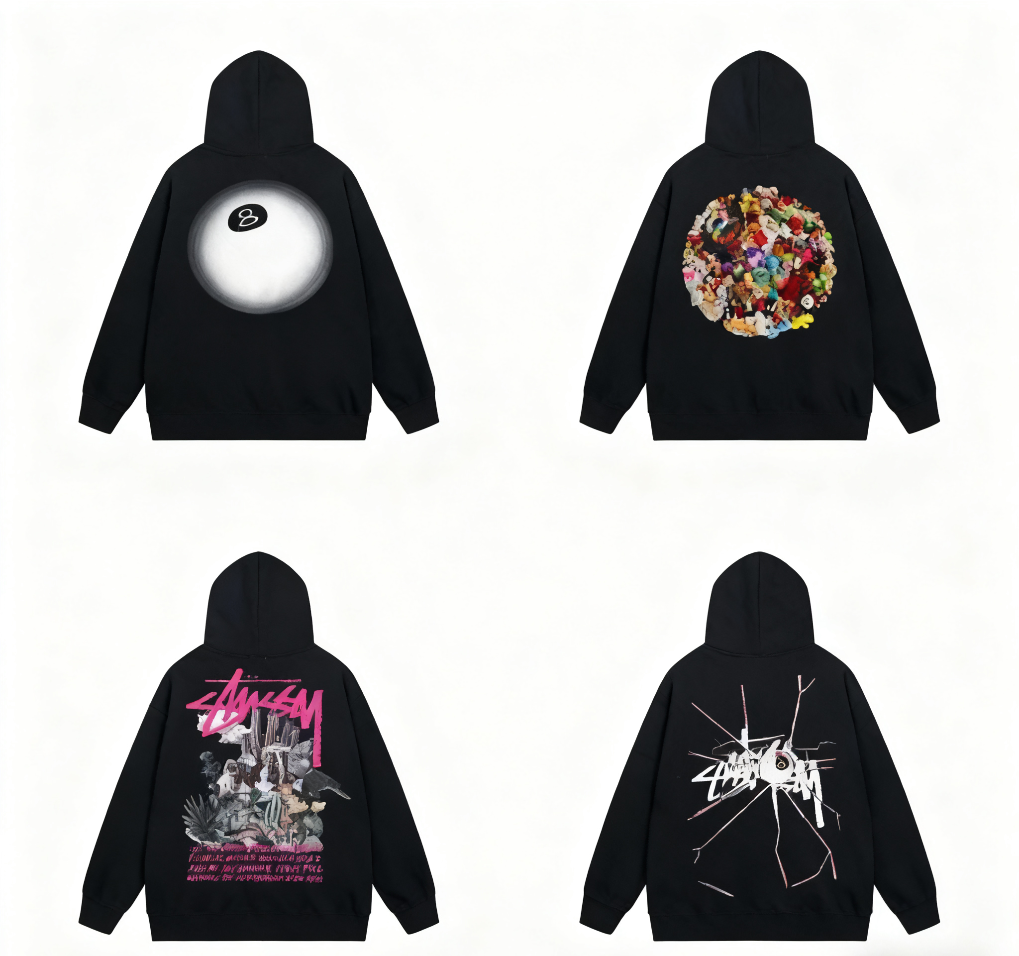 Stussy Black Graphic Hoodie