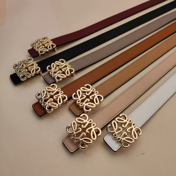 Loewe Anagram Buckle Leather Belt White - 4