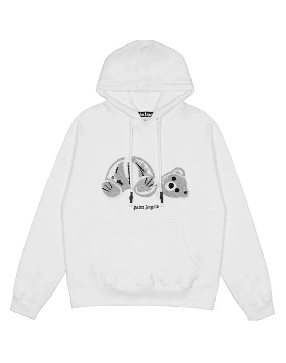 [Cotton Hooded Sweat] White (White Grizzly) SKU image