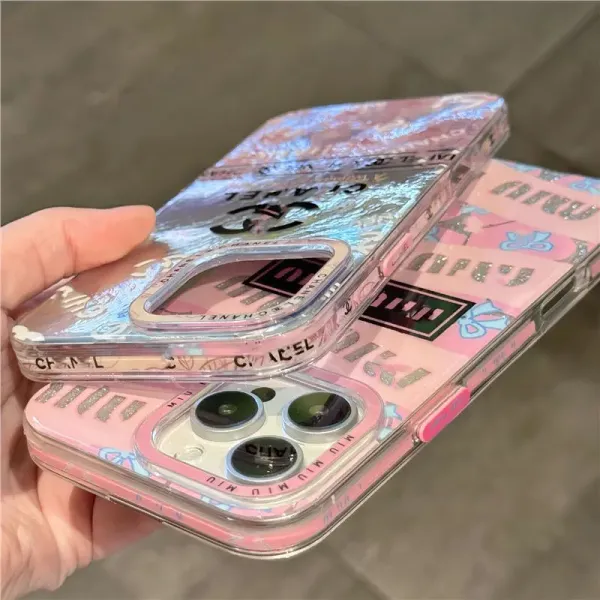 Chanel Logo Floral Print Transparent Phone Case - 5