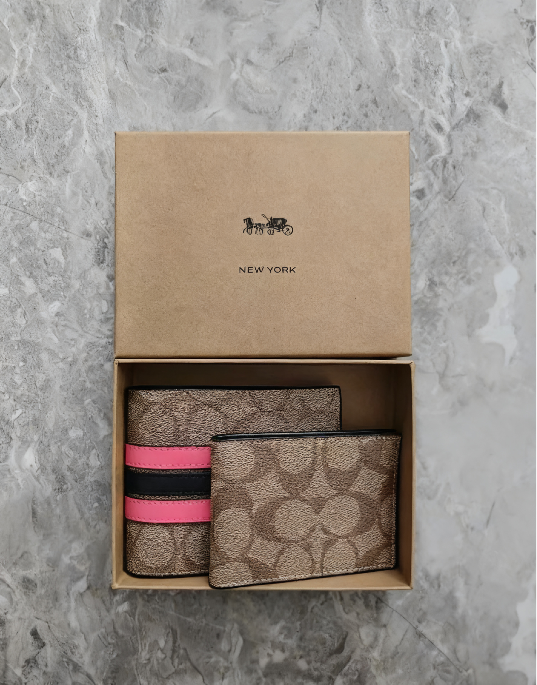 Printed brown with pink SKU image