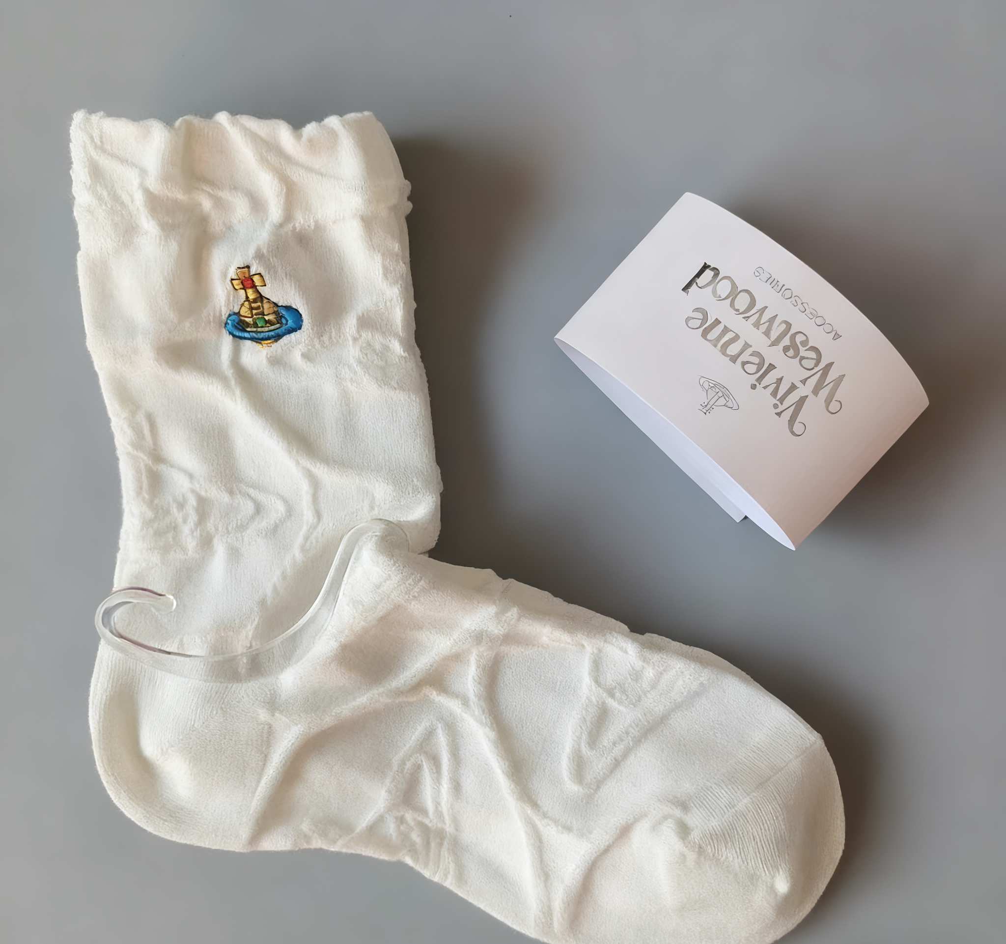 Vivienne Westwood Orb Cable-Knit Red Socks - 5