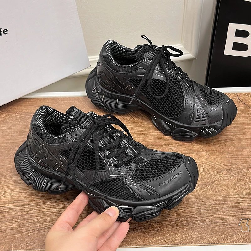 Balenciaga Black Mesh Sneakers