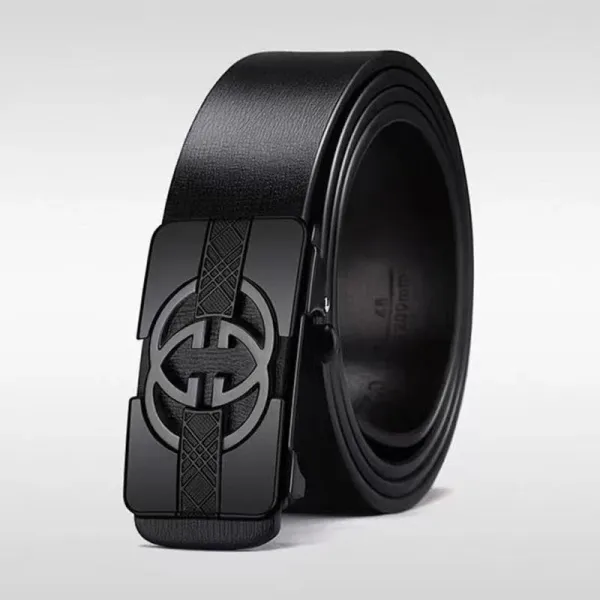 Gucci Interlocking G Buckle Leather Belt Black - 3
