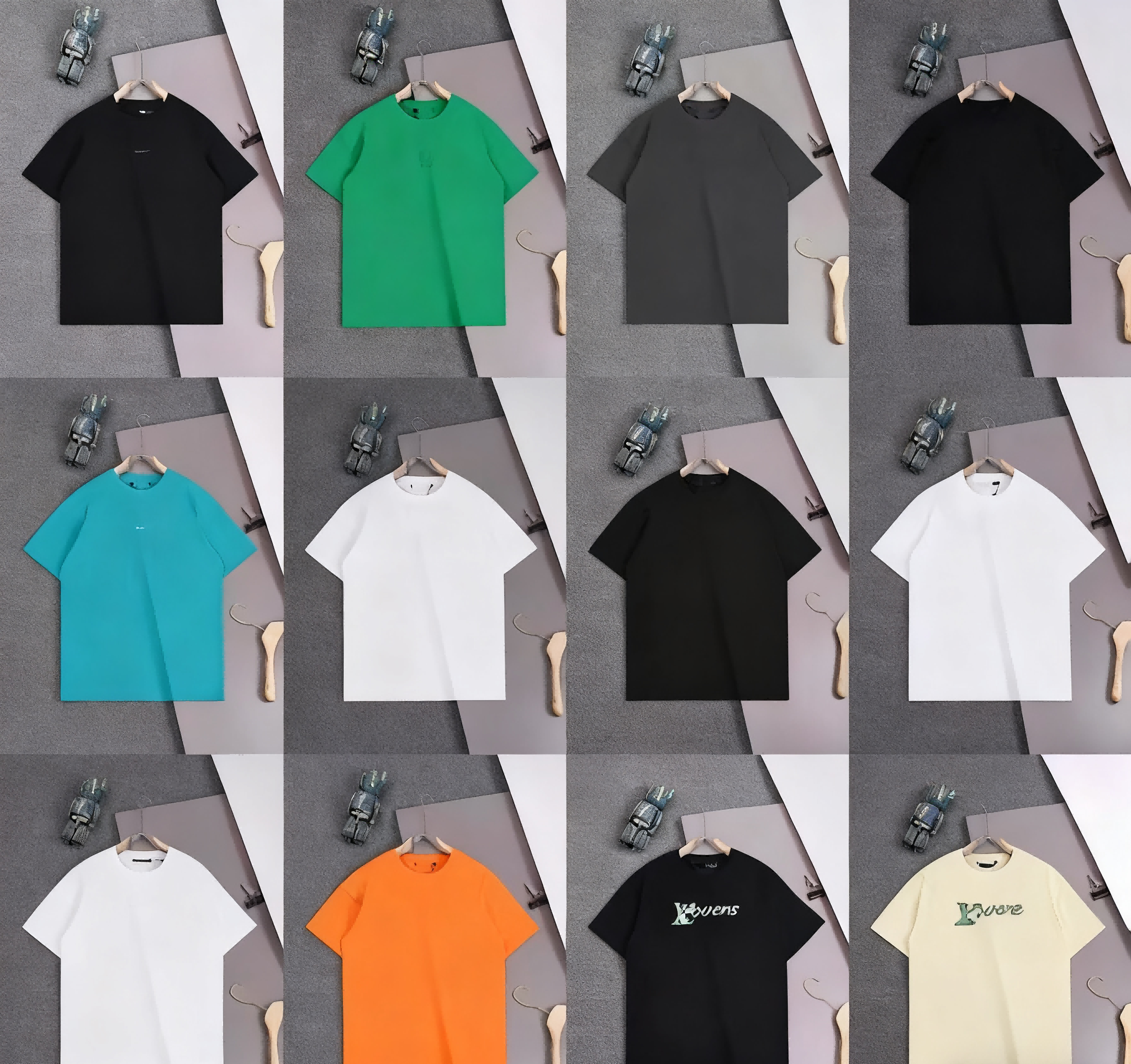 Men's Short Sleeve Round Neck T-Shirts in Various Colors