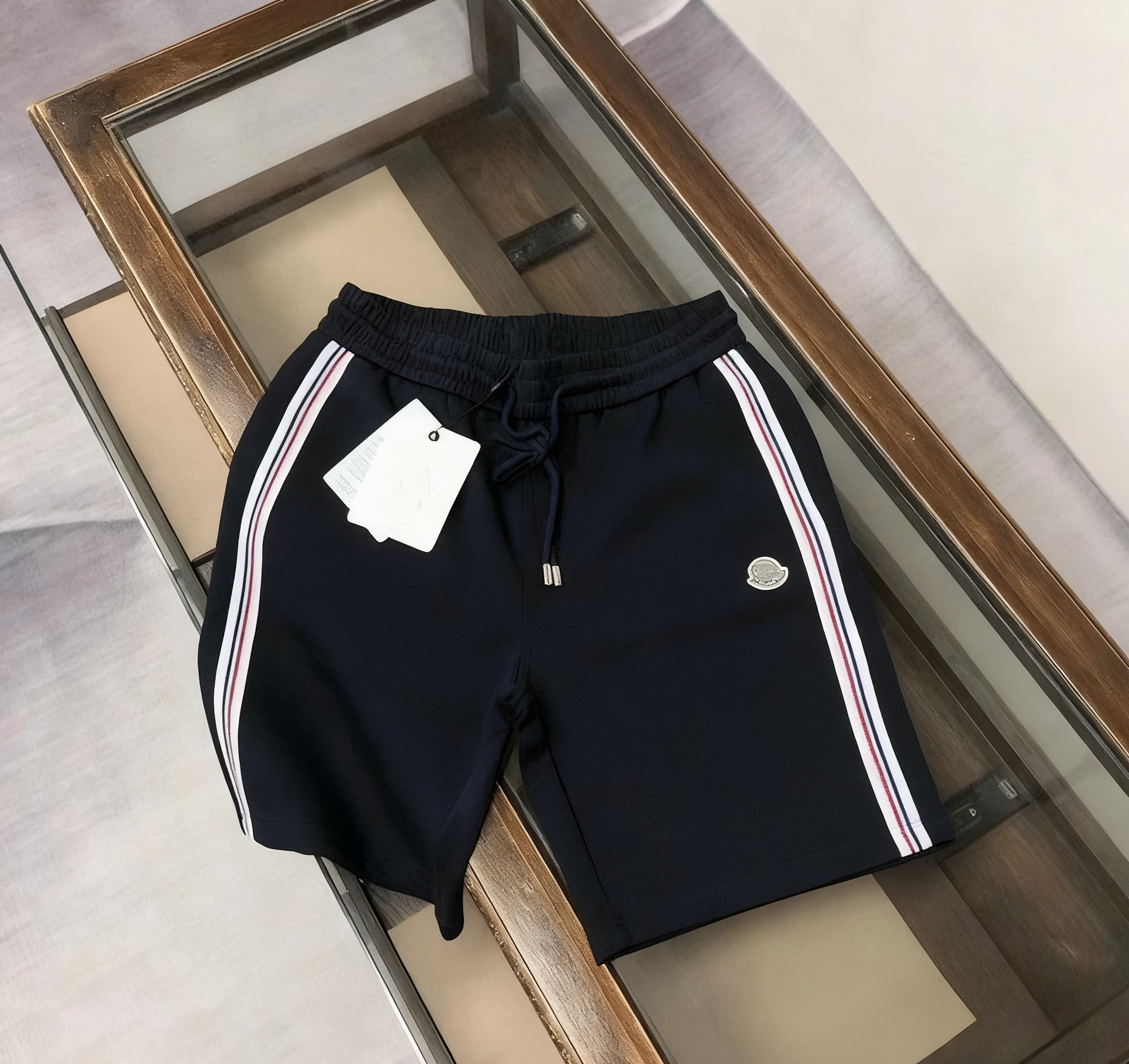 Moncler Navy Athletic Shorts