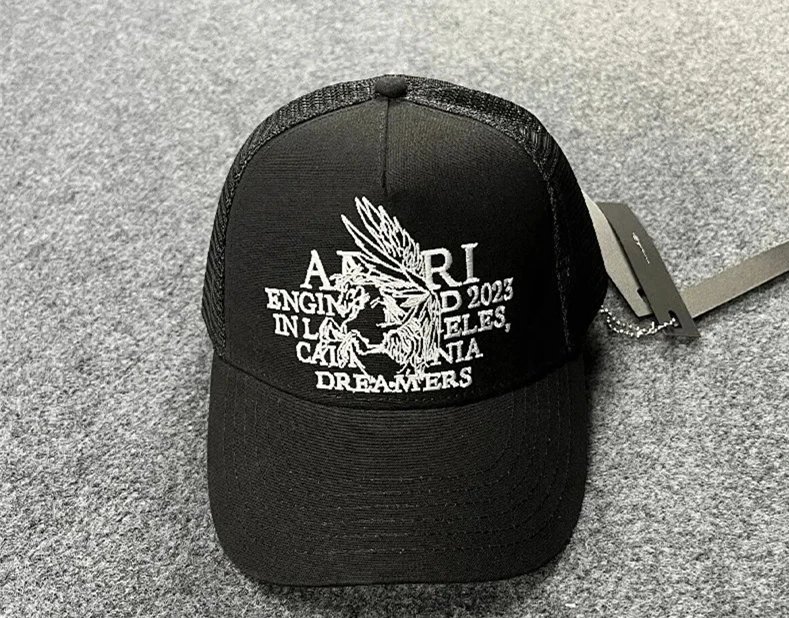 Amiri Black Trucker Cap